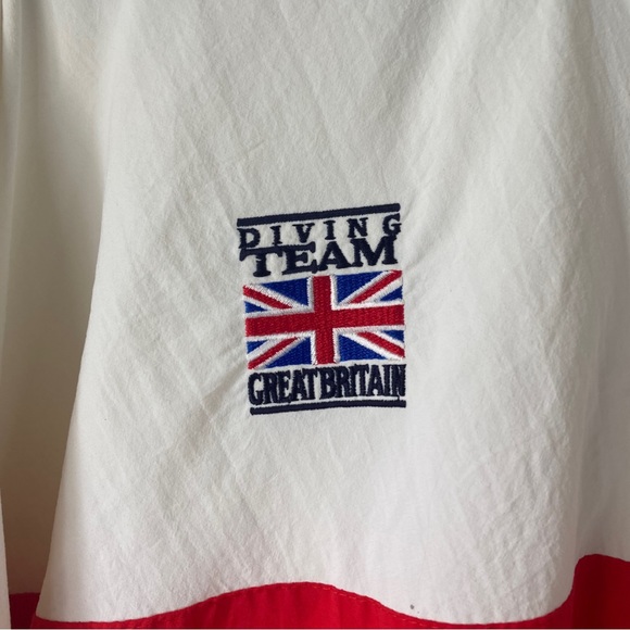 Vintage Great Britain Diving Team Blue Red White Speedo Track Jacket - Picture 6 of 16